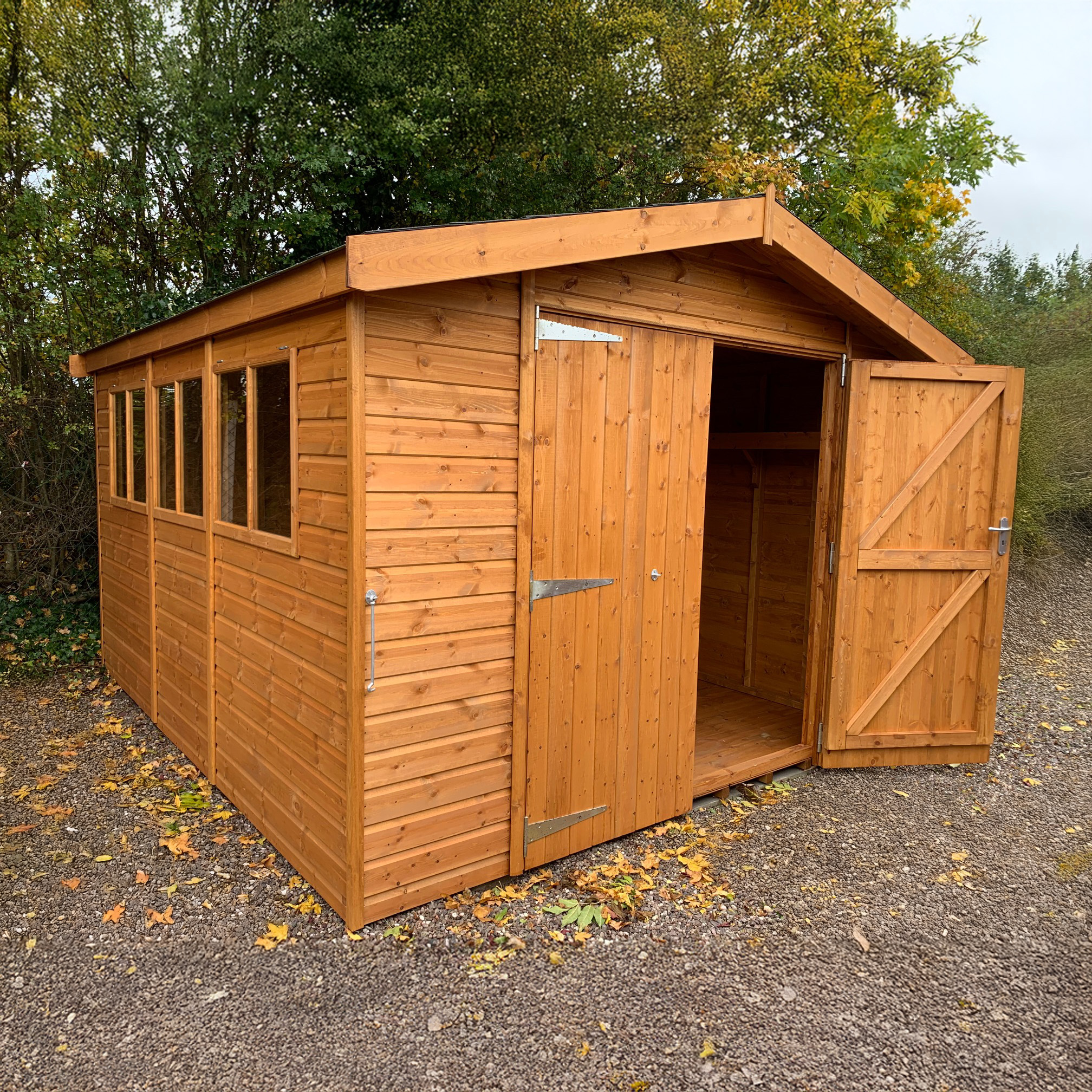Malvern 14ft x 10ft Heavy Duty Apex Shed | The Greenhouse People